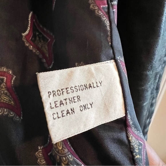 Vintage 80s Preston & York Leather Coat Black Oversized Design - Picture 15 of 15